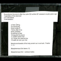 Executioner / Manticore / Blasphemous Evil Split CDR